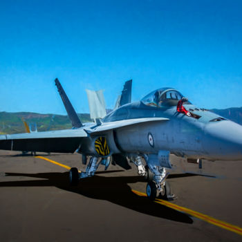 Fotografie getiteld "FA18 Hornet" door Stuart Row, Origineel Kunstwerk, Digitale fotografie