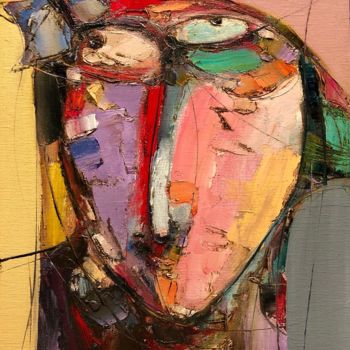 Pintura intitulada "Portrait" por Anastasiya Kimachenko, Obras de arte originais