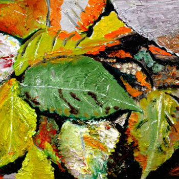 Painting titled "LEAVES LEAVES AND L…" by Anandswaroop Manchiraju, Original Artwork, Acrylic