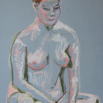 「N°296  Réminiscence…」というタイトルの描画 R. Cavaliéによって, オリジナルのアートワーク, パステル