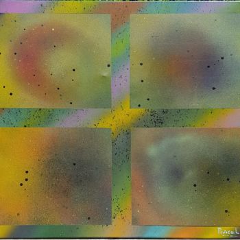 Schilderij getiteld "Couleurs galactiques" door Pascal, Origineel Kunstwerk, Acryl
