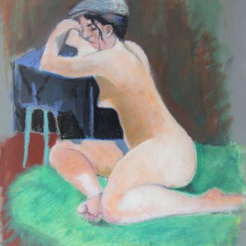 Tekening getiteld "N° 574   Cécile ave…" door R. Cavalié, Origineel Kunstwerk, Pastel