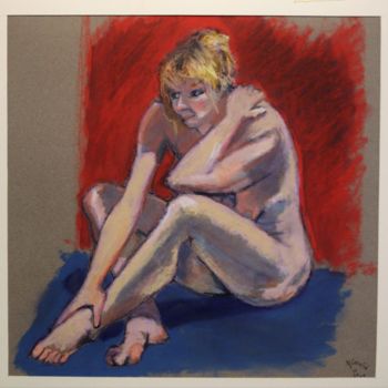 Dessin intitulée "N°721   Non ! J'y c…" par R. Cavalié, Œuvre d'art originale, Pastel