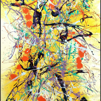 Peinture intitulée "N° 70.58  Equilibre" par Isa-L, Œuvre d'art originale, Acrylique Monté sur Châssis en bois