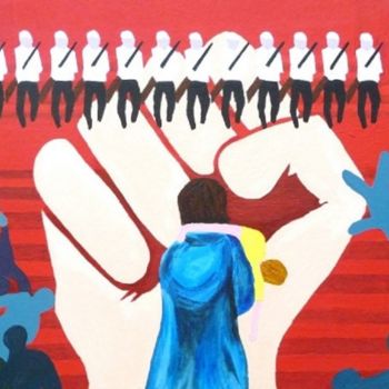 Painting titled "POTEMKINE" by Régine Ledanois, Original Artwork, Acrylic