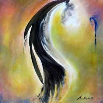 Peinture intitulée "in-mouvement-acryli…" par Marianne Charlotte Mylonas-Svikovsky (Marlo), Œuvre d'art originale, Acrylique
