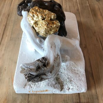 Sculpture titled "Imbrication" by Emma Lapassouze, Original Artwork, Aerated concrete