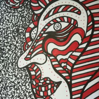 Σχέδιο με τίτλο "Positive Vibrations" από Pertti Matikainen, Αυθεντικά έργα τέχνης, Μαρκαδόρος