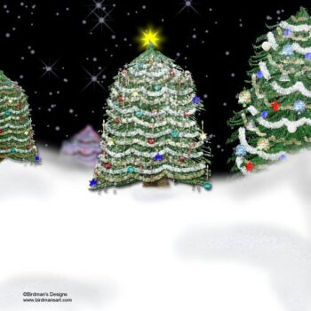 Painting titled "Oh Tannenbaum" by Mike Sexton, Original Artwork, Oil