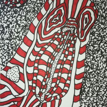 Zeichnungen mit dem Titel "Door - Pimp of the…" von Pertti Matikainen, Original-Kunstwerk, Marker