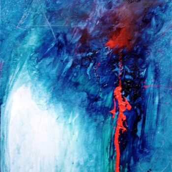 Painting titled "La lumière fut !" by Pascal Thomas, Original Artwork, Acrylic