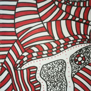 Disegno intitolato "Heavy Duty Free (Ne…" da Pertti Matikainen, Opera d'arte originale, Pennarello