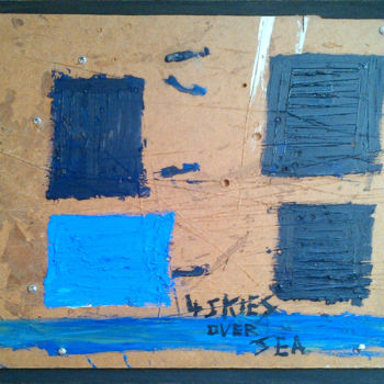 Peinture intitulée "Four Skies Over Sea" par Gerald Shepherd F.F.P.S., Œuvre d'art originale, Autre