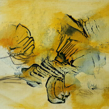 Malerei mit dem Titel "Le tigre et la jonq…" von Muriel Cayet, Original-Kunstwerk