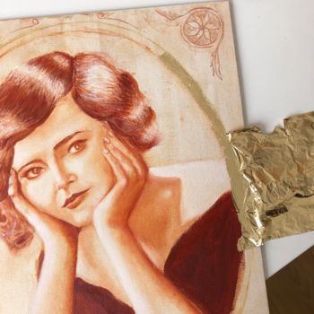 Pittura intitolato "Student’s gliding p…" da Eb, Opera d'arte originale