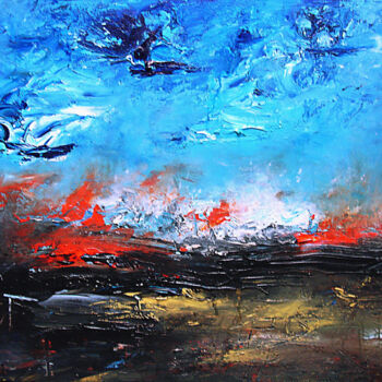 Painting titled "Brise de feux" by Pascal Thomas, Original Artwork, Acrylic
