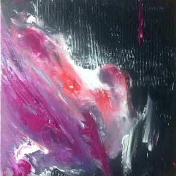 Malerei mit dem Titel "Fuchsia" von Pascal Thomas, Original-Kunstwerk, Acryl