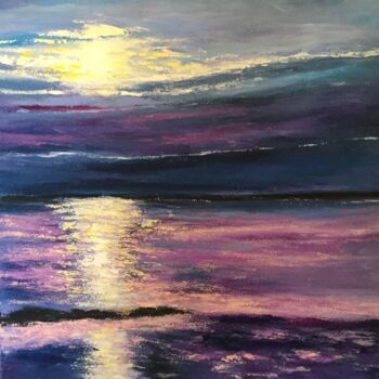 Peinture intitulée "Jusqu’aux rochers!" par Anne Vignau, Œuvre d'art originale