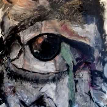 Painting titled "l'OEIL" by Josiane Giuily, Original Artwork, Acrylic