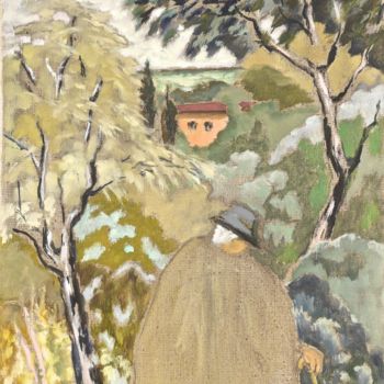 Peinture intitulée "Le vieux berger" par Dominique Bertrand, Œuvre d'art originale, Huile