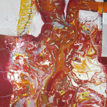 Pintura titulada "La robe d'été" por Sylvie Oliveri, Obra de arte original, Acrílico