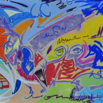 Peinture intitulée "noor" par Yannick Sigwalt, Œuvre d'art originale, Pastel