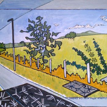Painting titled "Sidbury Hill Seen F…" by Gerald Shepherd F.F.P.S., Original Artwork, Oil