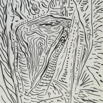 Σχέδιο με τίτλο "An Untitled drawing" από Pertti Matikainen, Αυθεντικά έργα τέχνης, Μαρκαδόρος