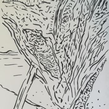 Drawing titled "Untitled at the mom…" by Pertti Matikainen, Original Artwork, Marker
