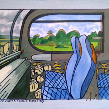 Pittura intitolato "Landscape From A Do…" da Gerald Shepherd F.F.P.S., Opera d'arte originale, Olio