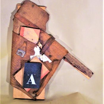 Sculpture intitulée "en-revenant-de-leco…" par Servin, Œuvre d'art originale, Techniques mixtes
