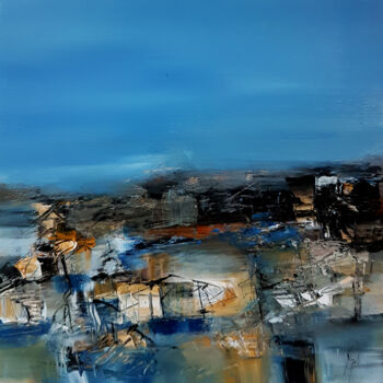 Malerei mit dem Titel "Quand la mer se don…" von Muriel Cayet, Original-Kunstwerk, Acryl