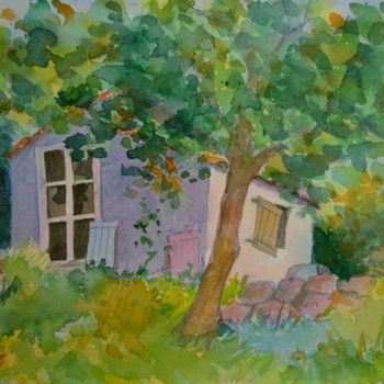 Painting titled "2018-15-la-remise-d…" by Gilles Tranier, Original Artwork, Watercolor