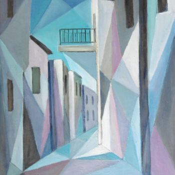 Painting titled "Ombres et Lumières…" by Hubert Mathieu, Original Artwork, Oil