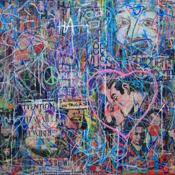 Collages intitulée "Free Will ?" par Valérie Weiland (VALpapers), Œuvre d'art originale
