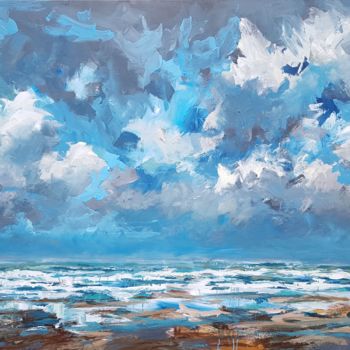Peinture intitulée "North Sea XL series…" par Wimvandewege, Œuvre d'art originale, Acrylique Monté sur Châssis en bois