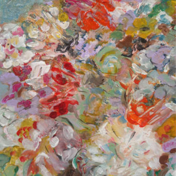 Painting titled "Flowers" by Soffya, Original Artwork, Acrylic