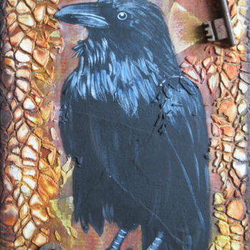 Pintura titulada "crow" por Ellen Hendrikx, Obra de arte original