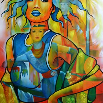Peinture intitulée "invitation au voyage" par Jeannette Guichard-Bunel, Œuvre d'art originale, Huile