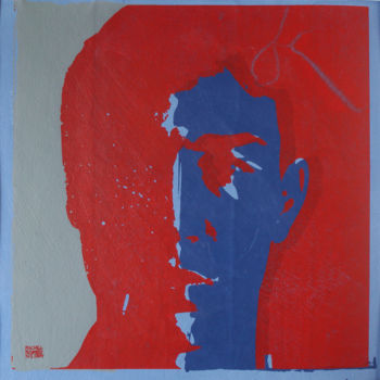 Printmaking titled "Autoportrait NY #014" by Hosszu, Original Artwork, Screenprinting