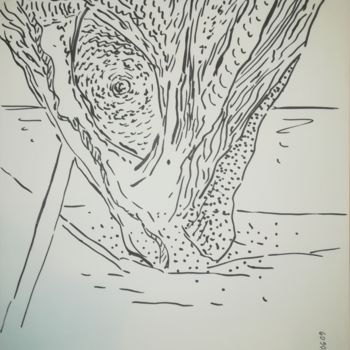 Drawing titled "peacyfully-180609" by Pertti Matikainen, Original Artwork, Marker