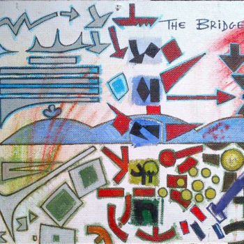 绘画 标题为“The Bridge Divides” 由Gerald Shepherd F.F.P.S., 原创艺术品, 丙烯