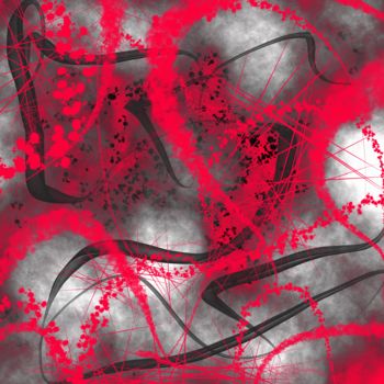 Digital Arts titled "Pink Vibes" by Cila, Original Artwork, Digital Painting