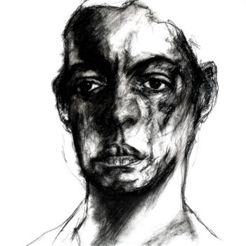 Σχέδιο με τίτλο "Visage" από Christophe Thomas, Αυθεντικά έργα τέχνης