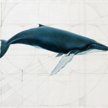 Painting titled "Humpback whale" by Elmar Magerram, Original Artwork, Acrylic