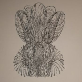 「Lotus ©」というタイトルの描画 Begaによって, オリジナルのアートワーク, インク