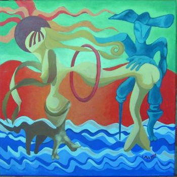 Painting titled ""Transposición en l…" by Lili Polo, Original Artwork, Acrylic