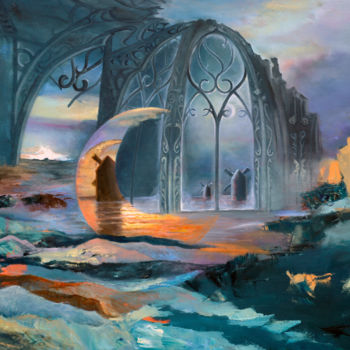 Painting titled "Superposition" by Sergey Lutsenko, Original Artwork, Oil