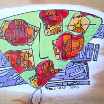 Painting titled "Tree Head" by Gerald Shepherd F.F.P.S., Original Artwork, Oil