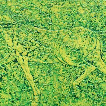 Peinture intitulée "Horse 2" par Choon-Seok Roh, Œuvre d'art originale
